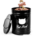 Round iron sheet storage tin with independent inner box in black or white colour options