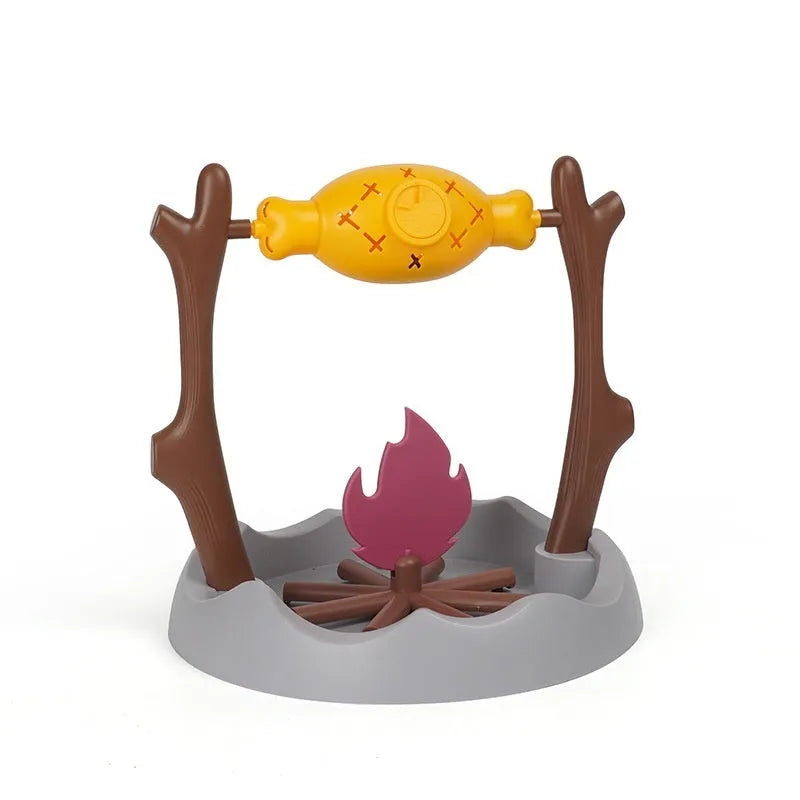 Barbecue design tumbling cat food feeder toy with leakage mechanism measuring 30cm