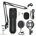BM-800 condenser microphone with stand in one of nine colour options including black, blue, gold, pink, red, silver and white