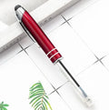 Metal ballpoint pen with capacitive stylus tip and LED light in five colour options
