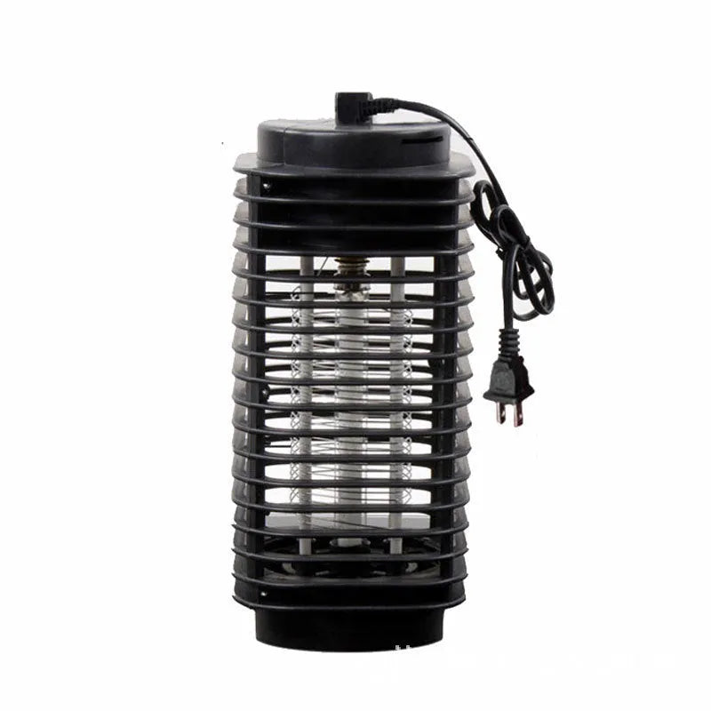 Black hanging electronic mosquito killer unit with metal grid and plastic chassis