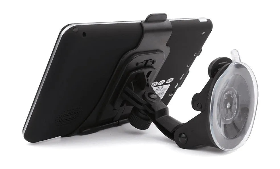 7-inch HD GPS navigator with visual reversing radar display on a car dashboard