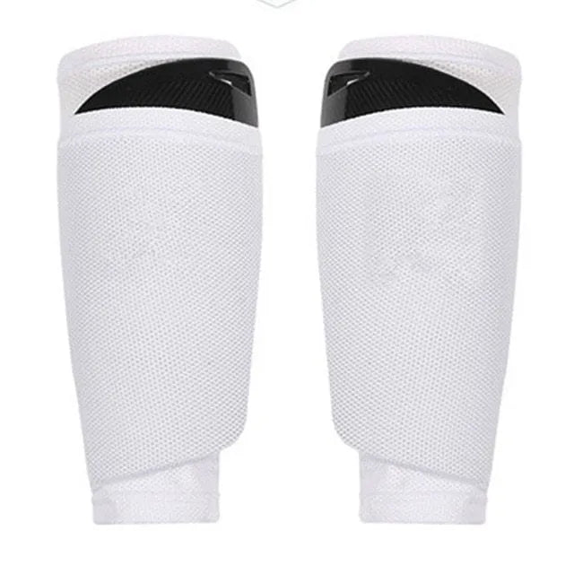 Football flapper leg guard 22cm breathable fabric shin pad black colour pair