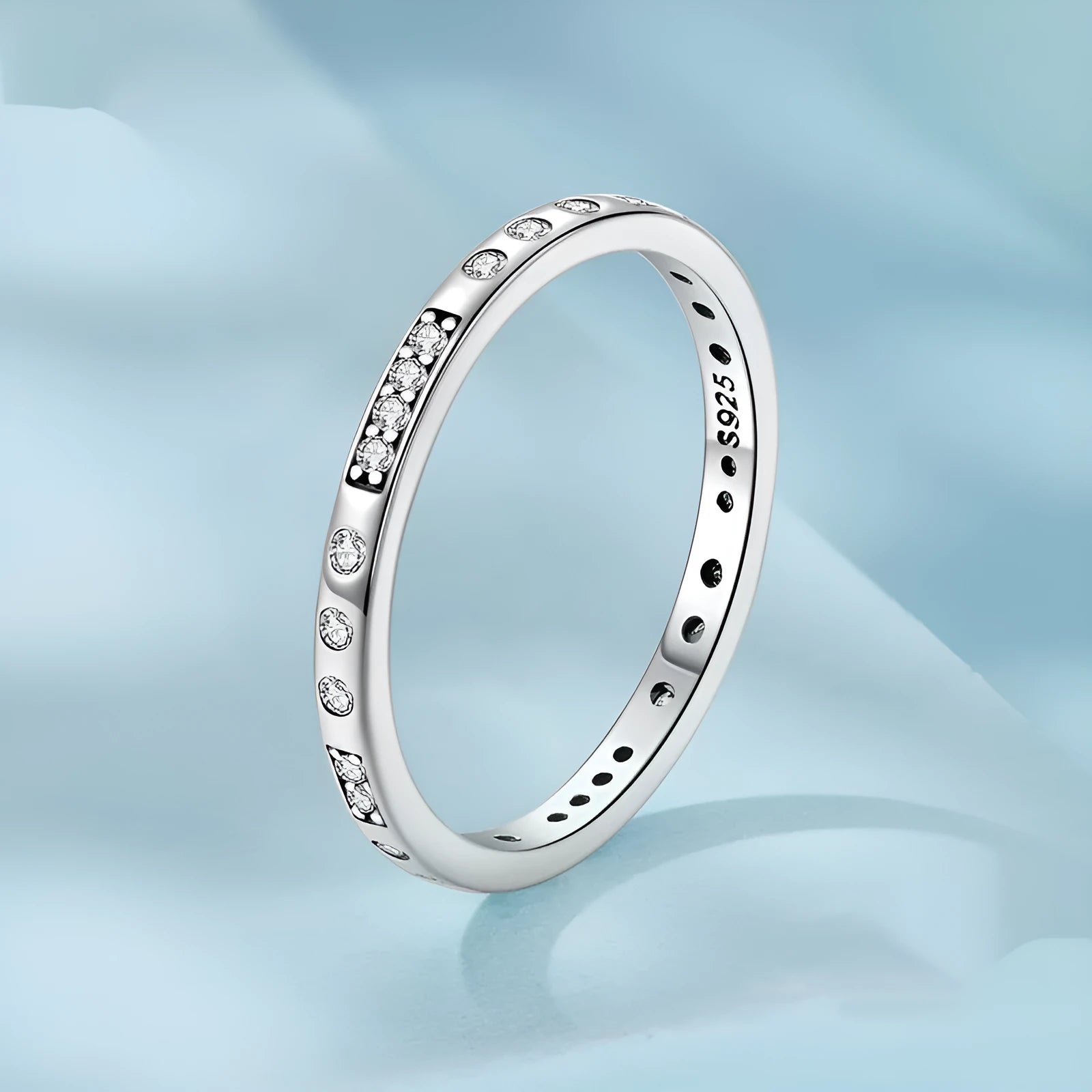 Silver I love you ring with moss password engraving and oxidised black finish