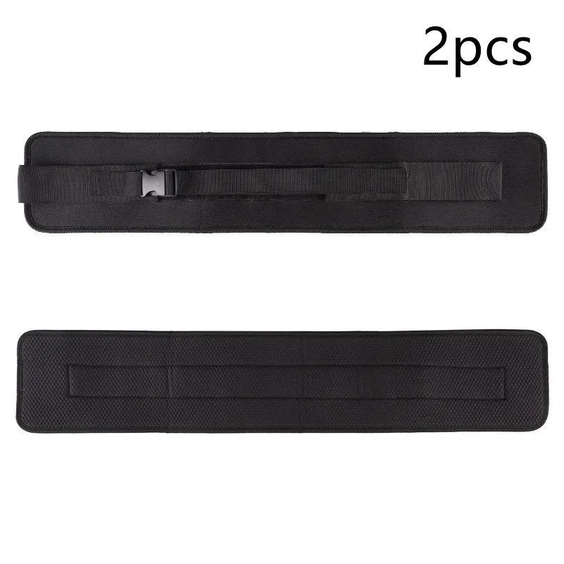 Black and pink hip bridge training belt for dumbbell and barbell exercises with lumbar support