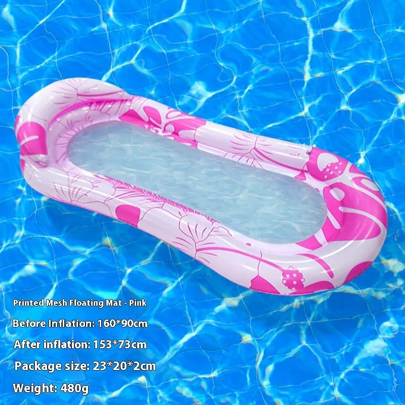 PVC inflatable floating row pool float in a choice of colours and designs including watermelon and flamingo.