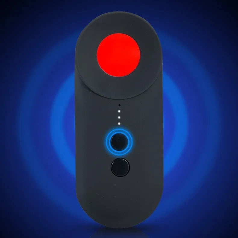 Black GPS signal detector with wifi detection for vehicles and hotels measuring 93.8mm long