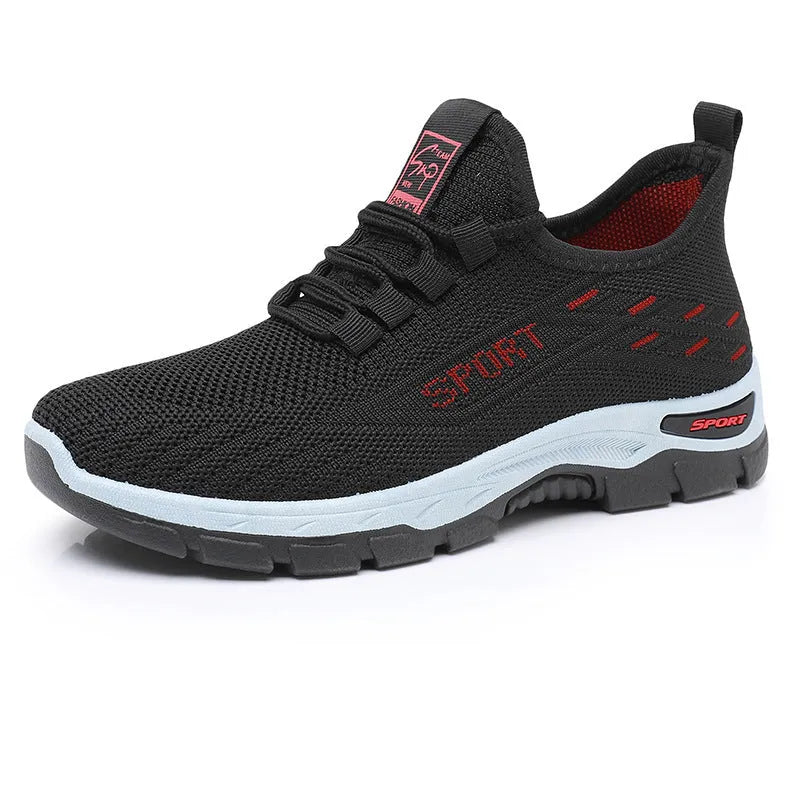 Casual low-top sneakers with soft PVC soles in black, grey, brown, red, and light purple colours