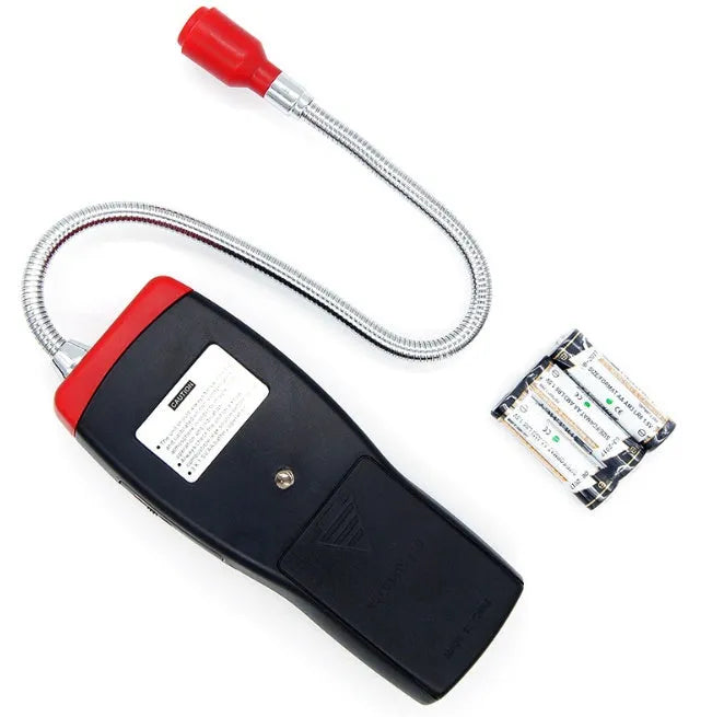 AS8800L portable flammable gas detector measuring 160x66x31mm with LED display