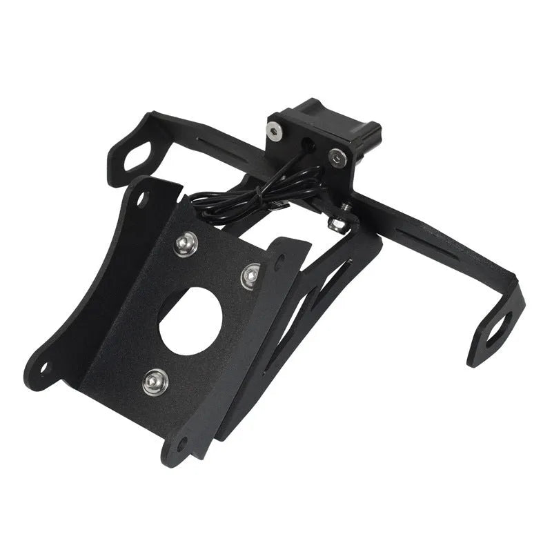 Black aluminium licence plate bracket for Honda motorcycle rear mounting