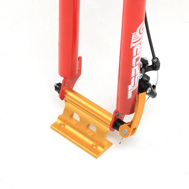 Silver metal quick release fixing clip for bicycle front fork