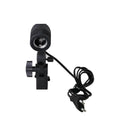 Black photographic lamp holder with E27 screw port and reinforced nylon connector
