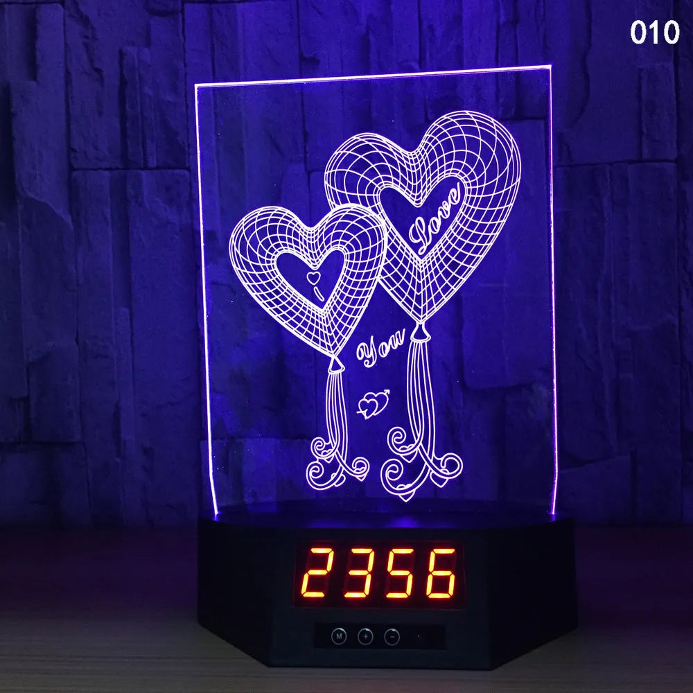 Glowing blue 3D dolphin-shaped LED night light on a table with remote control.