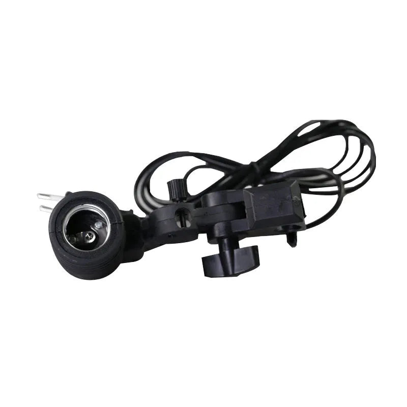 Black photographic lamp holder with E27 screw port and reinforced nylon connector