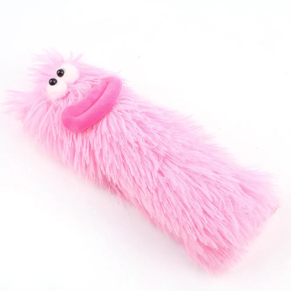 Soft plush interactive cat toy pillow in assorted colours with crinkle sound and catnip filling.