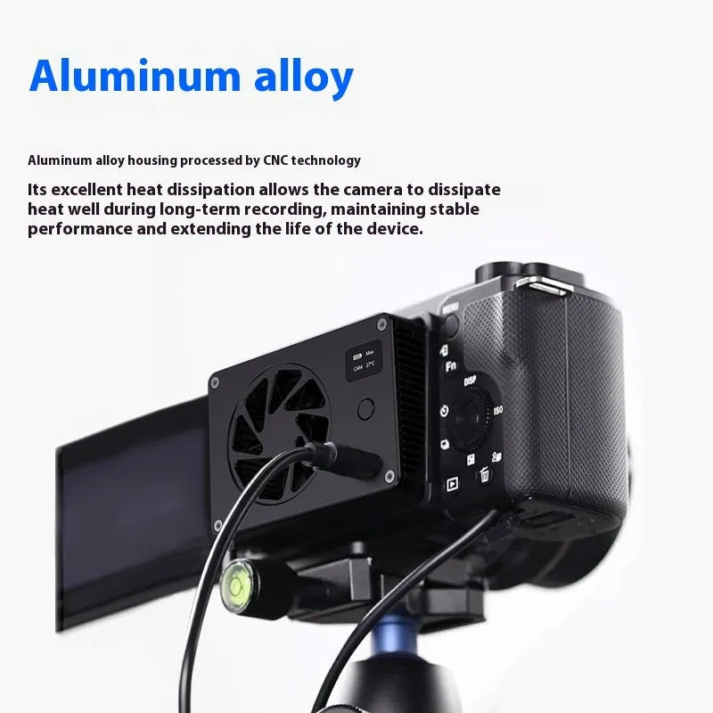 Black aluminium computer cooling radiator measuring 89mm wide with attached power cord