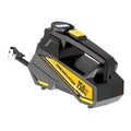 Black portable electric tyre inflator with digital display and 12V vehicle power plug