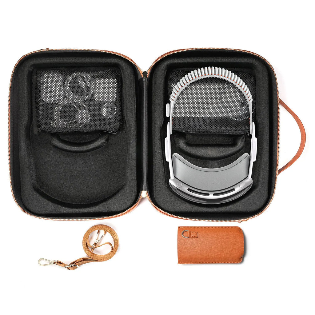 Vision Pro MR glasses superfiber storage box in black colour measuring 32.5cm × 24.5cm × 11.5cm