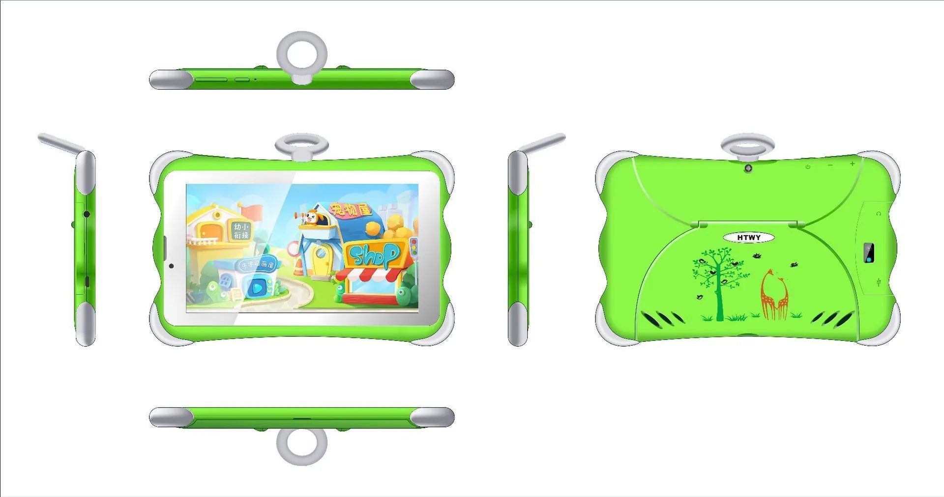7-inch children's learning tablet in cartoon colours with 3G calling and Bluetooth features