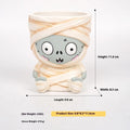Halloween cartoon resin flower pot decoration in a choice of four hand-painted horror themes