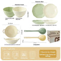 Seven-piece solid colour ceramic tableware set in a gift box, modern simple design.