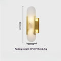 Light luxury background wall marble wall lamp in A Gold with wrought iron art decoration