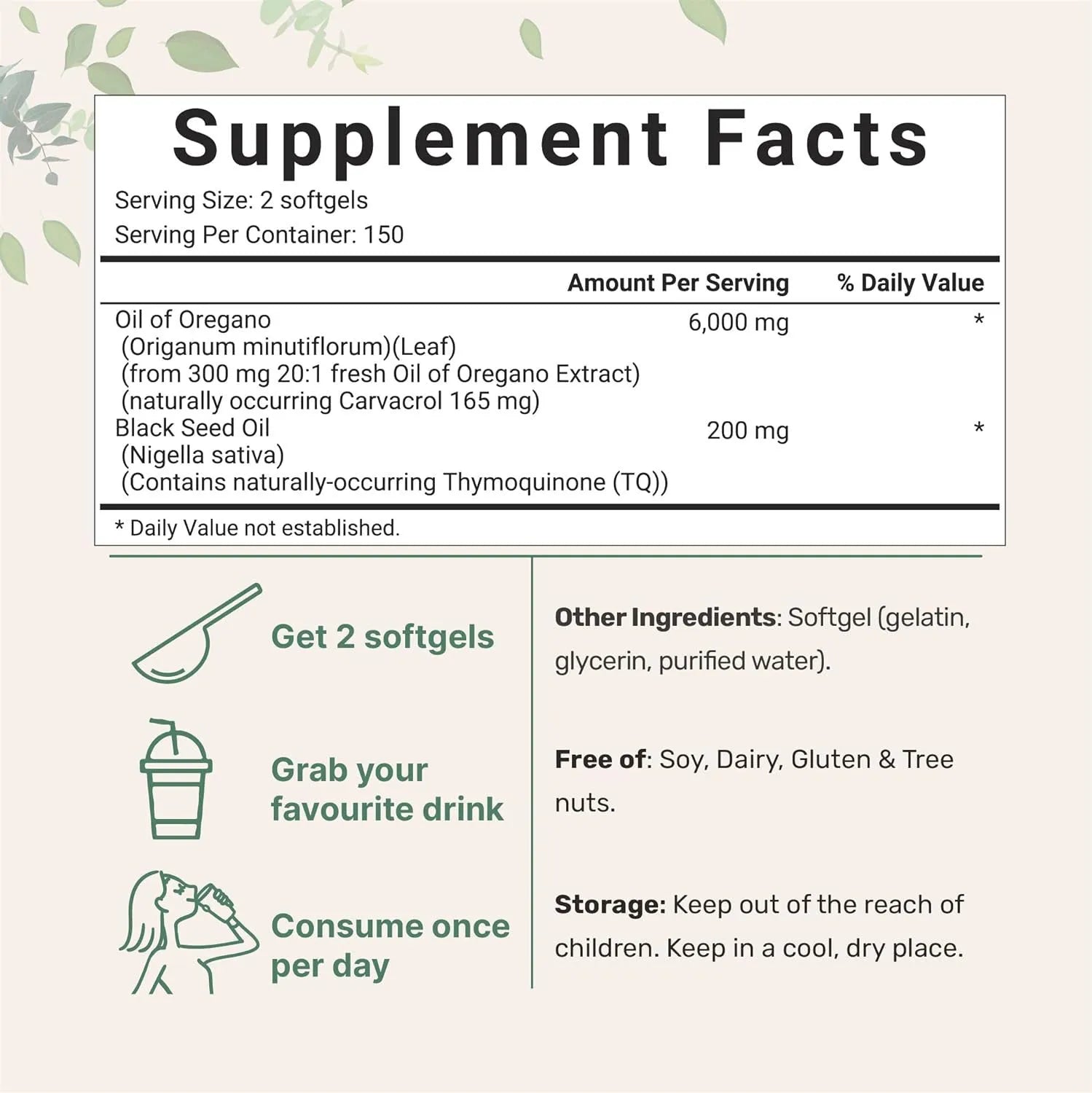 Butter Black Seed Oil Soft Capsules bottle showing 500mg dosage and pack size options