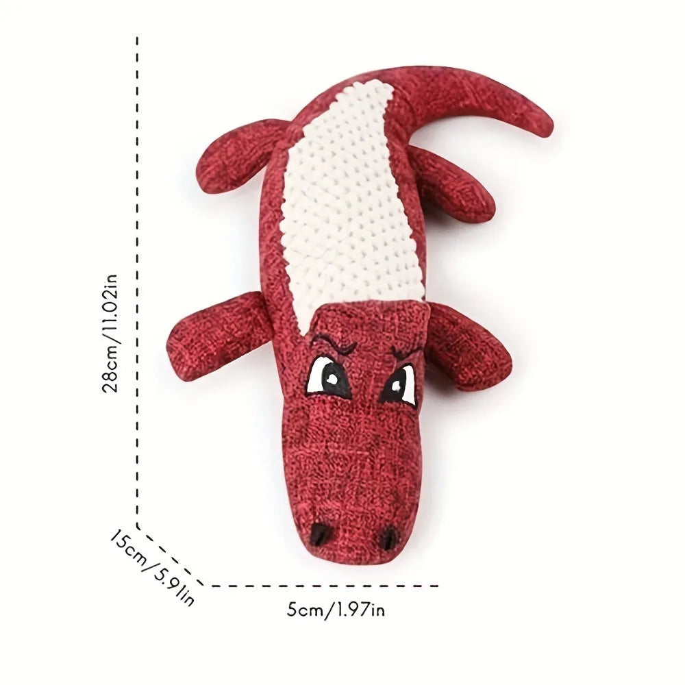 Corn cob grid texture pet plush toy with biting sound in blue, green, or red colours for cats and dogs