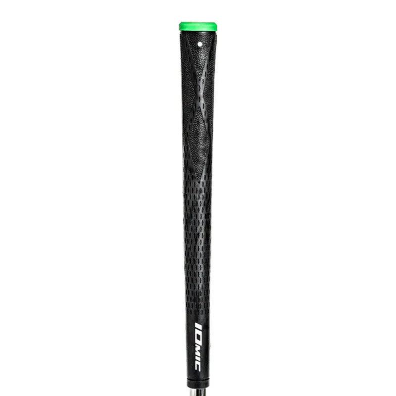 TPE material golf club grip shown in multiple colour options including pink, red, blue, white, and black.