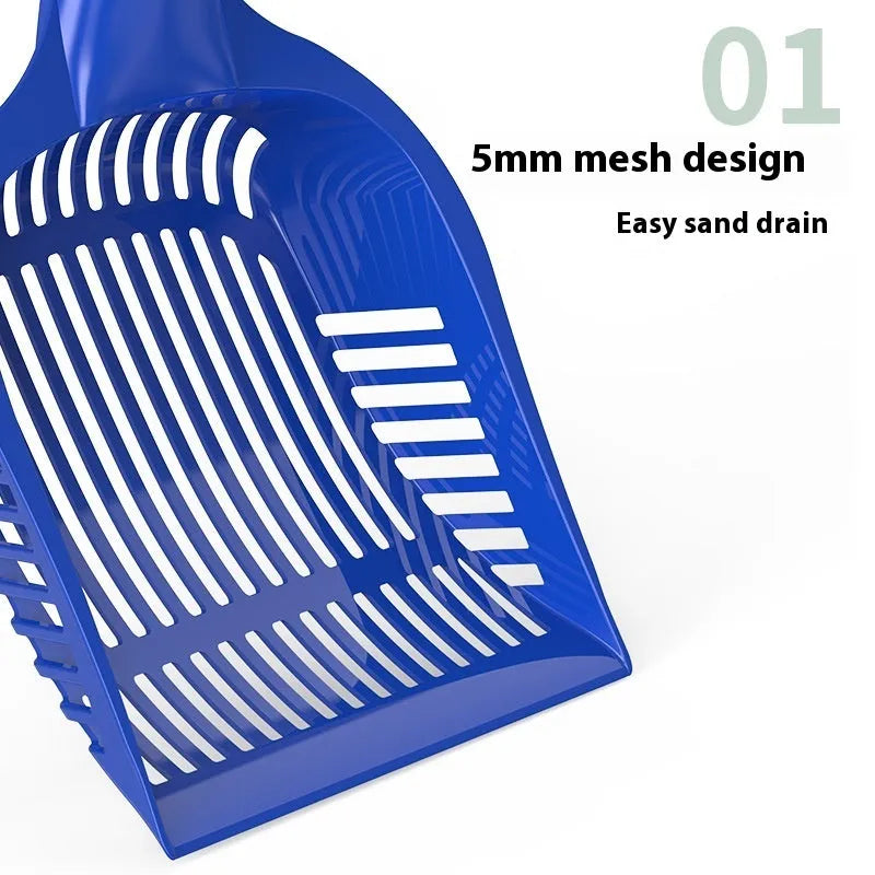 Plastic cat litter scoop in red, yellow or blue colour with small and medium size options