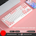 87-key tenkeyless mechanical keyboard in a dual-colour keycap design with metal frame