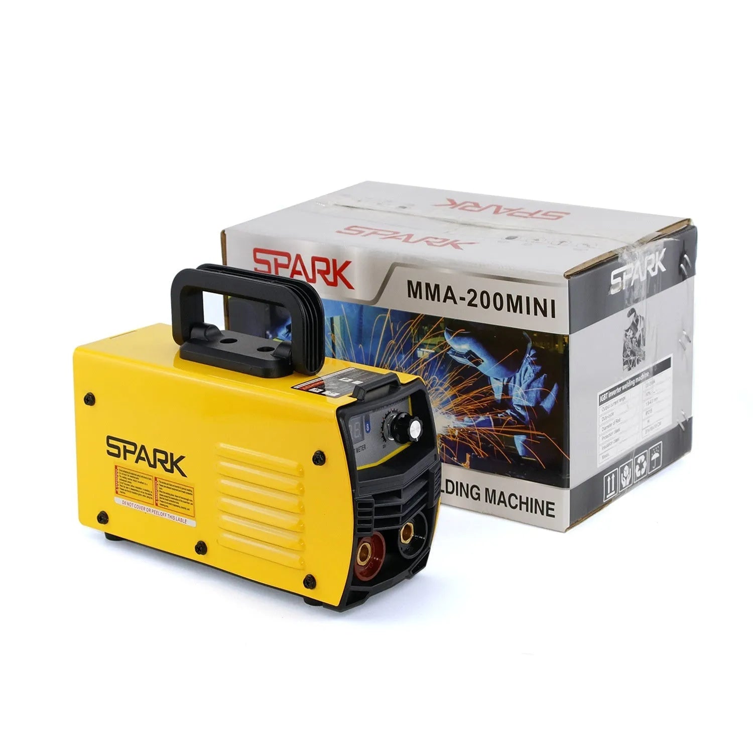 MMA-200MIN DC inverter welding machine for 220V household power with welding tongs, clamp, shield and hanger