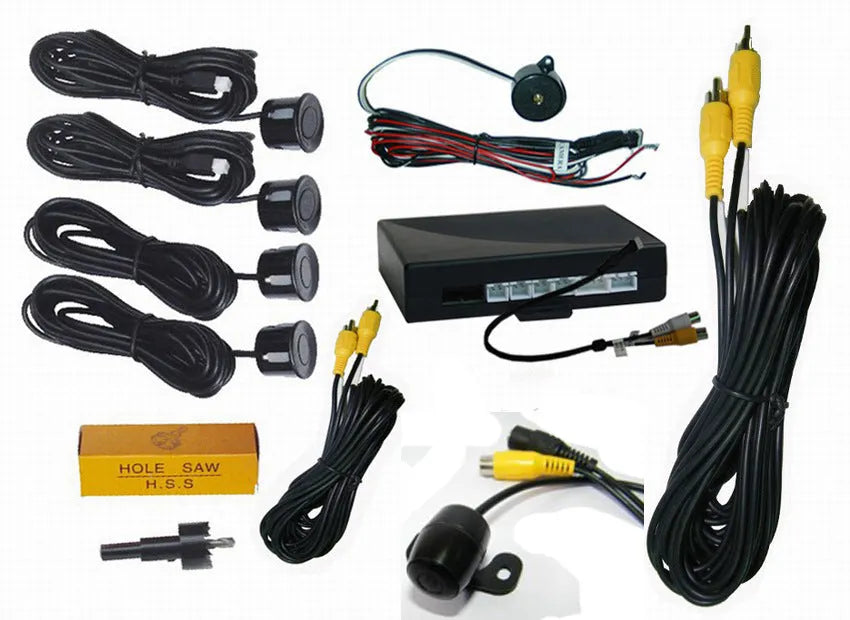 7-inch HD GPS navigator with visual reversing radar display on a car dashboard