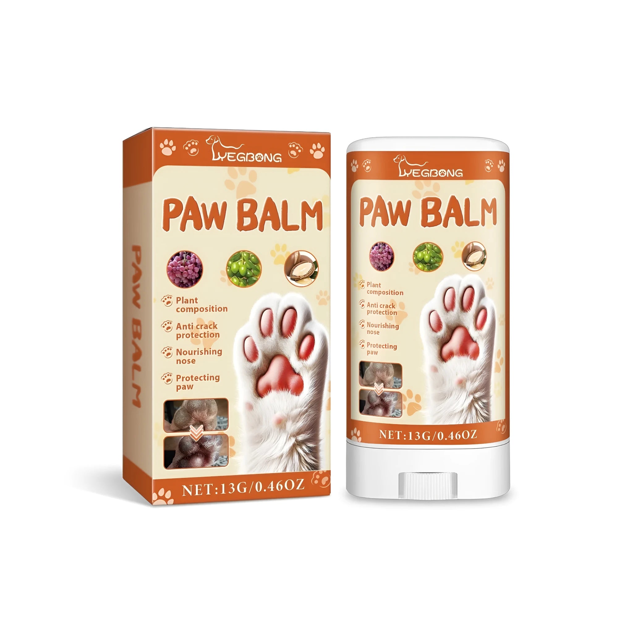 13g pet paw protection cream jar for anti-cracking paw care