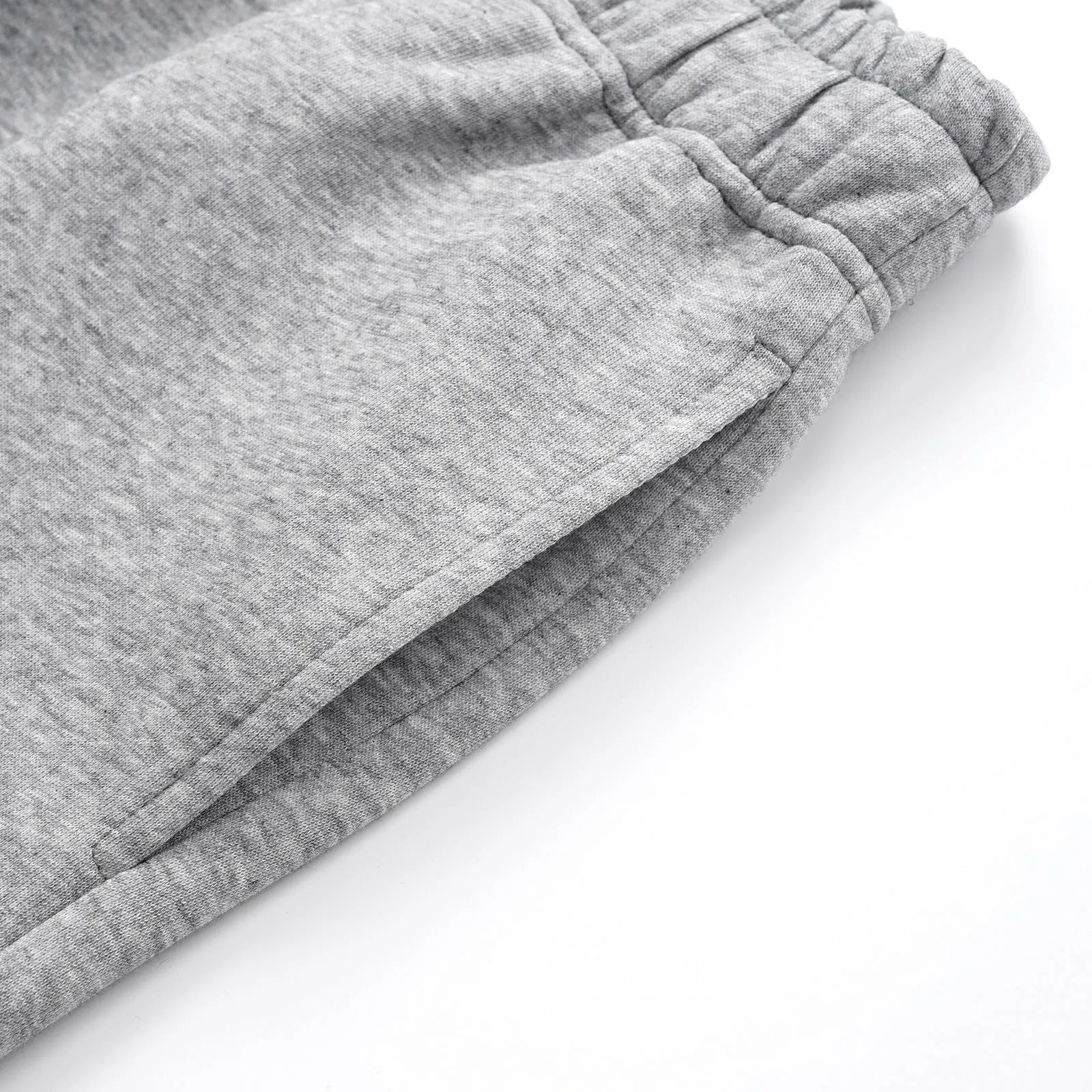 Men's straight-leg cotton trousers in solid colour with elasticated waistband