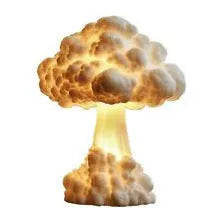 Atomic bomb explosion mushroom cloud shaped table lamp with USB power connector