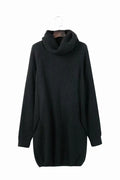 Pullover sweater with lapel loose styling and pocket in light apricot colour