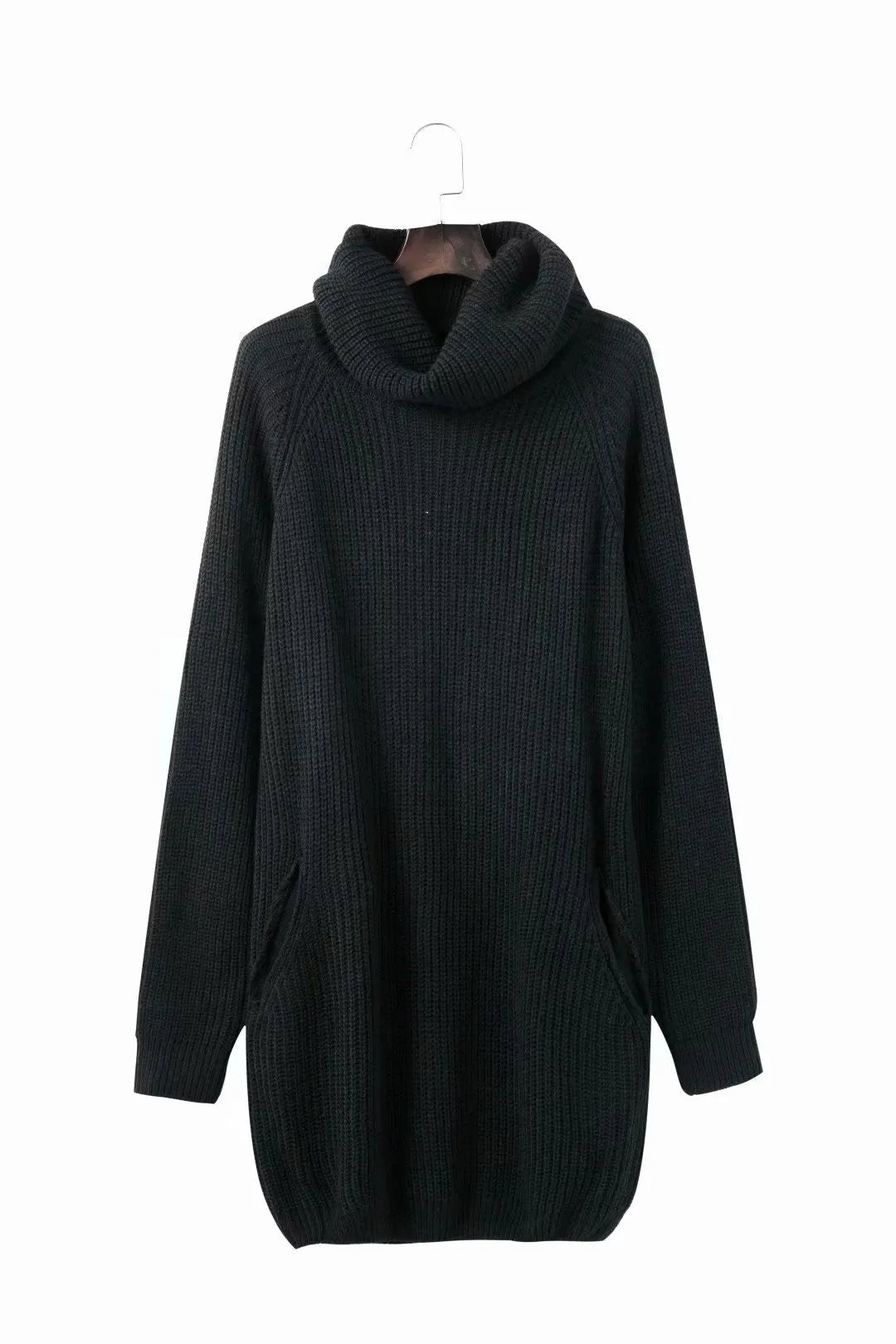 Pullover sweater with lapel loose styling and pocket in light apricot colour