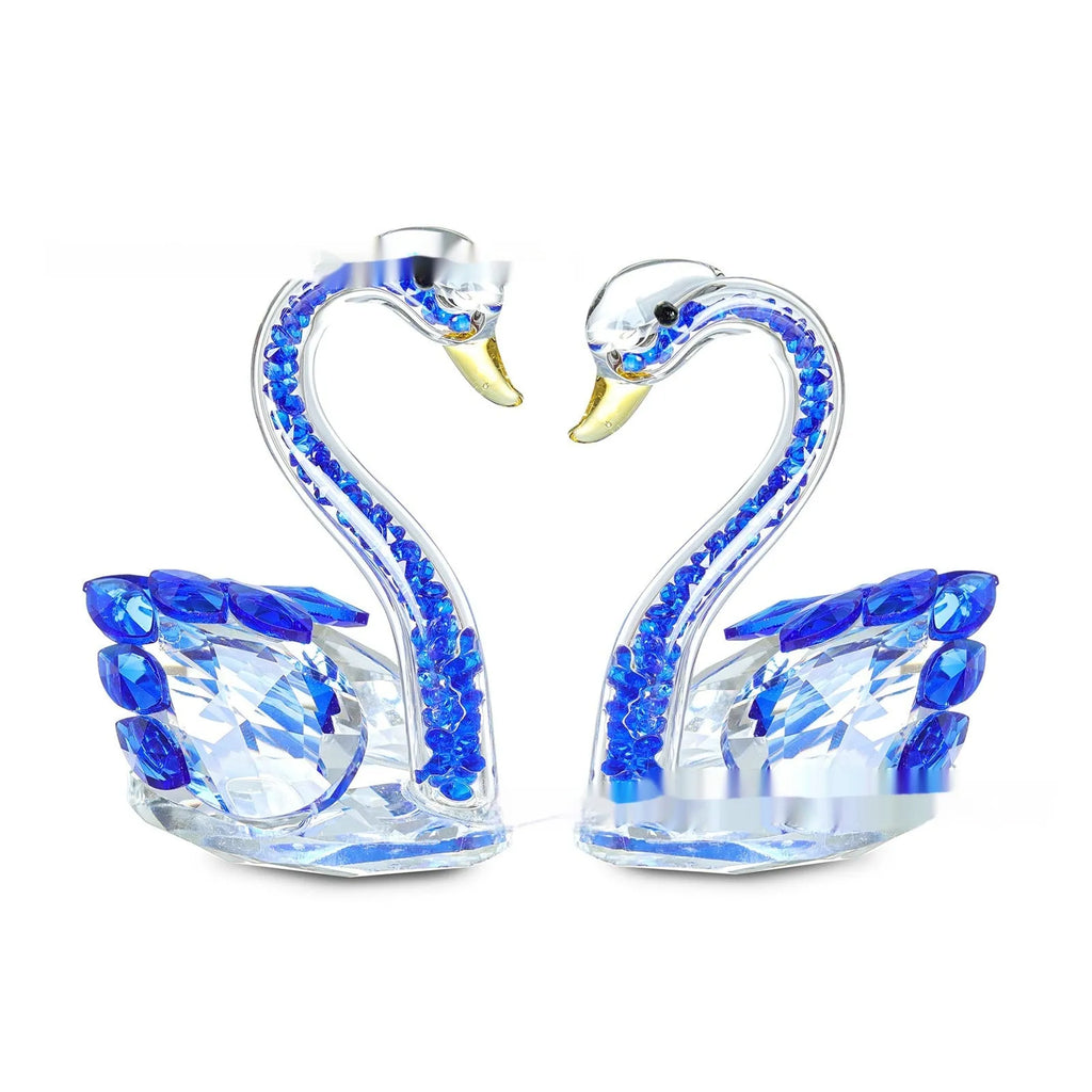 Crystal swan desktop decoration in modern minimalist style with colour options