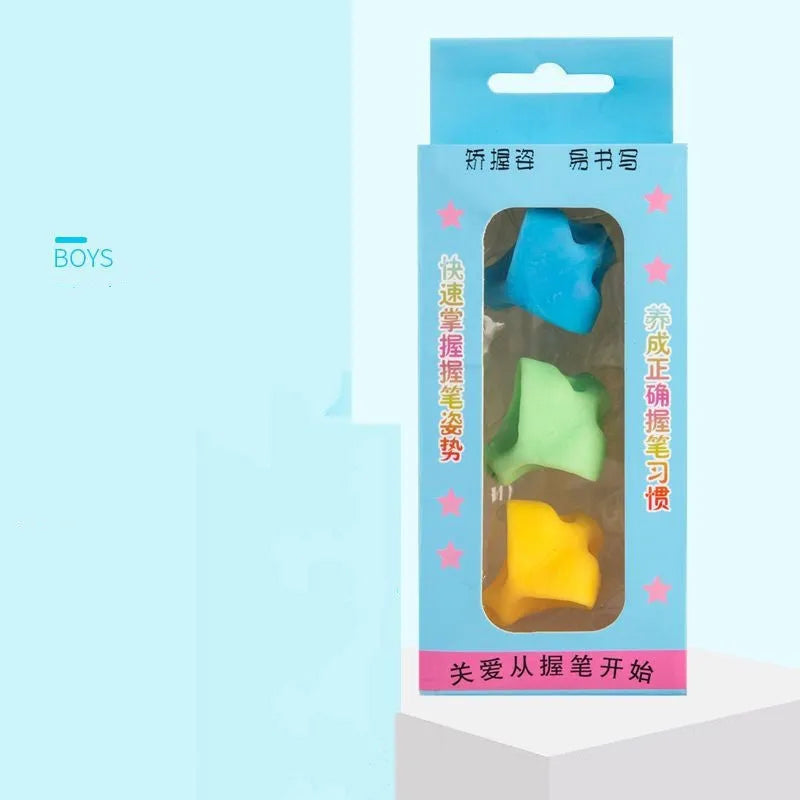 Children's writing orthosis pen holders with writing corrector in multiple colour and style options