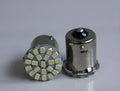 22-LED white car brake light turn signal lamp with 1156/1157 base, universal fit, 12V