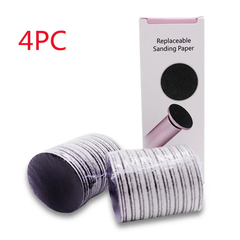 Electric foot callus remover with 60 replacement sandpaper discs, pink and black variants