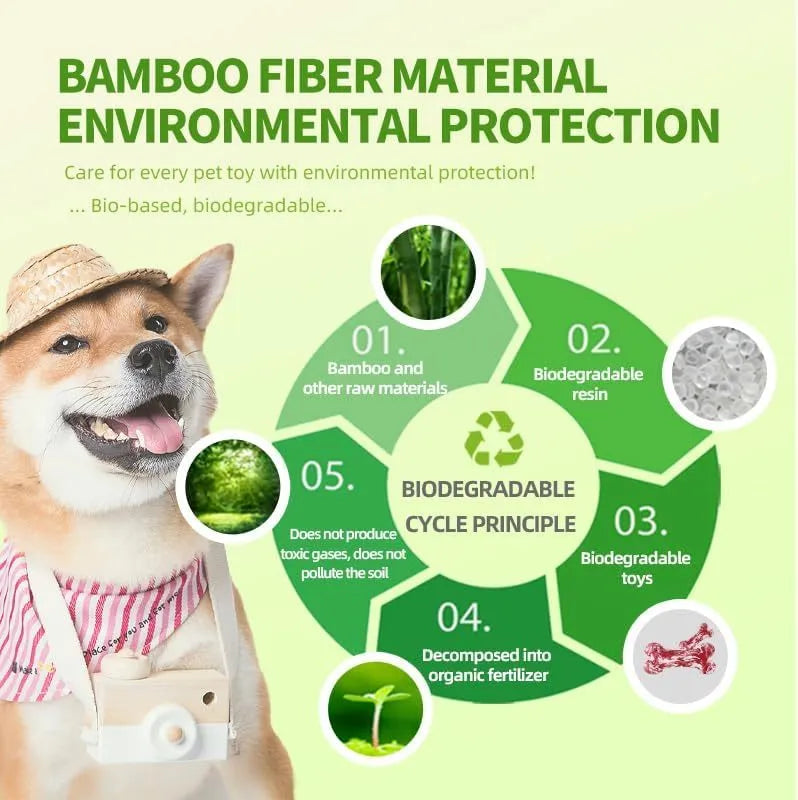 Green, white, and yellow camouflaged natural rubber bone chew toy for large dogs on a plain background.