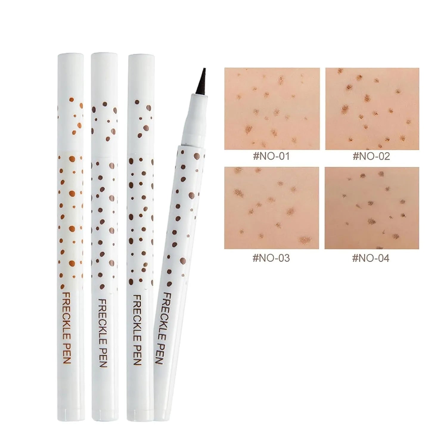 Dark brown waterproof freckle pen for natural-looking facial makeup markings