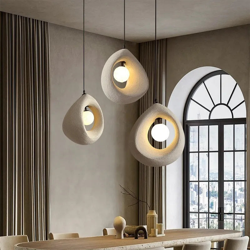 Sili Style retro restaurant bar chandelier with milky white 32cm lampshade