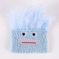 Colourful big mouth explosion head shaped plush cat toy with catnip.