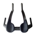 Black carbon fibre TT timing handlebars for road and time trial bikes, showing aero arm rests.
