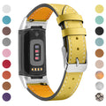 Genuine cowhide leather strap for Fitbit Charge 5 and Charge 6 in multiple colour options