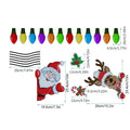 Cartoon-style red Christmas elk sticker with reflective nose detail on a white background.