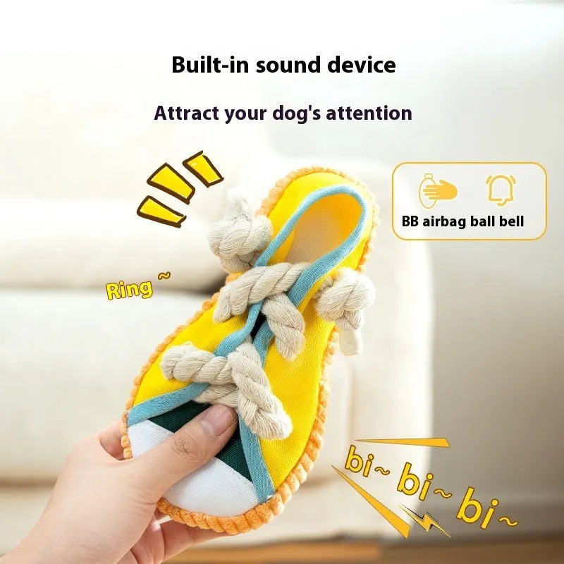 Oxford cloth sound pet toy in Bondi Blue with dimensions 7x8x18cm on plain background